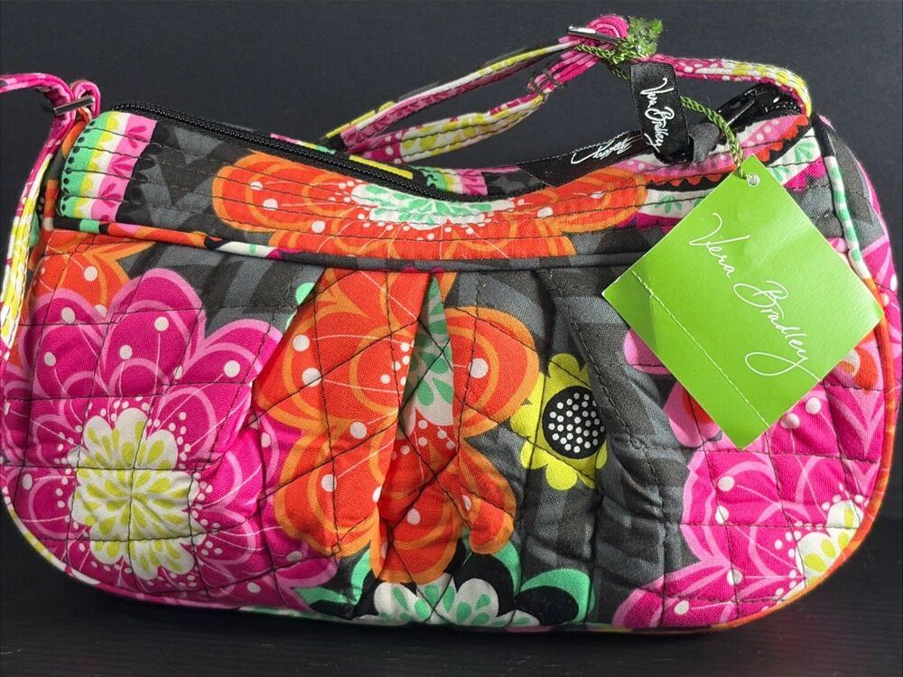 Vera Bradley Frannie Pink  Orange Crossbody in Ziggy Zinnia Purse 11022-163 NEW